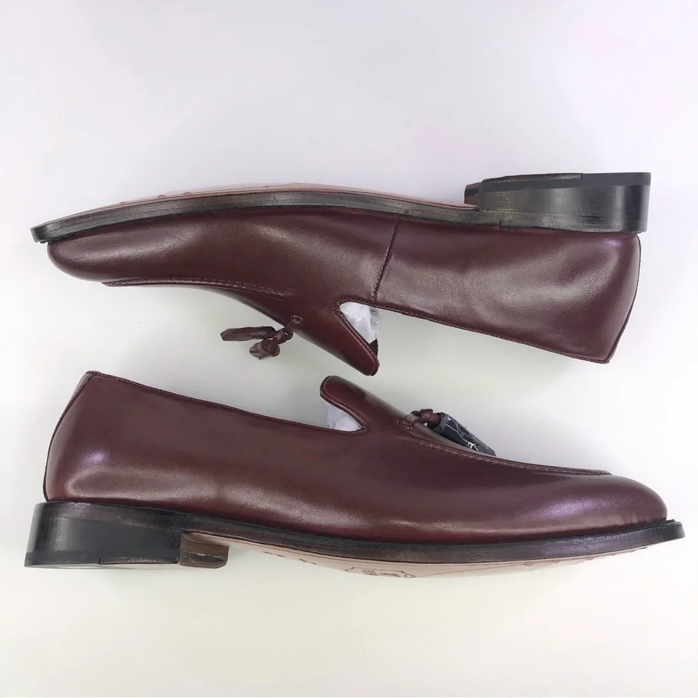 Anthony Veer Kennedy Tassel Loafer Shoes Size 11D Burgundy